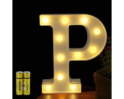 Letterlamp - LED Letterlicht P - Marquee Letter voor Kinderkamer - Creëert een warme sfeer - ShopVlot