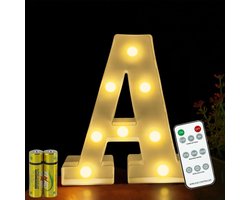 Letterlamp met afstandsbediening - LED verlichting - Verstelbare helderheid - Perfect voor feesten - ShopVlot