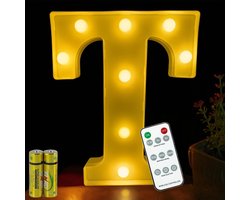 Letterlamp met afstandsbediening - LED verlichting - Verstelbare helderheid - Perfecte decoratie voor feesten - ShopVlot