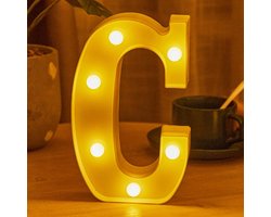 Letters 3D lamp verlichte letter, decoratieve nachtlamp, voor kerstlamp, bruiloft, feest, verjaardag (C)