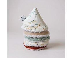 Letters by Lau | Piemelhoedjes Natuur | set van 5 | Kraamcadeau | Handig | Mommybag | Baby | Jongetjes | Katoen | Badstof | Leuke print | pipihoedjes