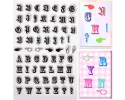 Letters Clear Stempels - Alfabet - Siliconen Rubber Stempel Seal - Transparante Siliconen Stempels - Voor Journaling - Kaart Maken - Vrienden - DIY - Scrapbooking - Fotolijst - Album Decor