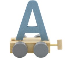Lettertrein A blauw | * totale trein pas vanaf 3, diverse, wagonnetjes bestellen aub