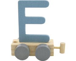 Lettertrein E blauw | * totale trein pas vanaf 3, diverse, wagonnetjes bestellen aub