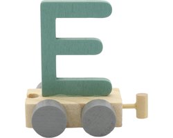 Lettertrein E groen | * totale trein pas vanaf 3, diverse, wagonnetjes bestellen aub