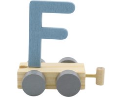 Lettertrein F blauw | * totale trein pas vanaf 3, diverse, wagonnetjes bestellen aub