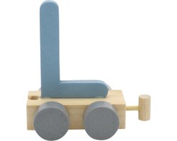 Lettertrein L blauw | * totale trein pas vanaf 3, diverse, wagonnetjes bestellen aub