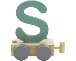 Lettertrein S groen | * totale trein pas vanaf 3, diverse, wagonnetjes bestellen aub
