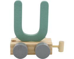 Lettertrein U groen | * totale trein pas vanaf 3, diverse, wagonnetjes bestellen aub