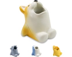 Leuke Cartoon Tandenborstelhouder voor Kinderen Grappige Hars Penhouder Mini Dier Enkele Tandenborstelstandaard Creatieve Badkamer Organizer voor Kaptafel Kantoor (Hond)