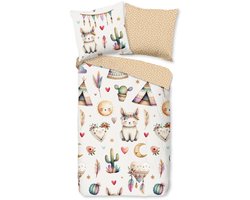 Leuke kids dekbedovertrek Nola - 100x135 (ledikant) - vrolijke en kleurrijke uitstraling - hoogwaardige kwaliteit - heerlijk zacht en soepel - ademend en huidvriendelijk - ideaal voor de kinderkamer