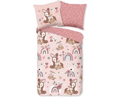 Leuke kids dekbedovertrek Tristyn - 100x135 (ledikant) - vrolijke uitstraling - zacht en soepel - ademend en huidvriendelijk - ideaal voor de kinderkamer
