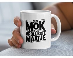 Leuke Mok Met Tekst, Vrolijkste Maatje Mok, Koffiemok Cadeau, Thee Mok, Cadeau Idee, Nieuwigheid Mok, Mok Cadeau, Koffie Mok