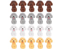 Leuke rubberen honden-gummen set voor kinderen - 20 stuks