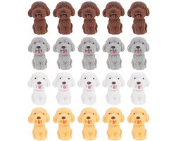 Leuke rubberen honden-gummen set voor kinderen - 20 stuks