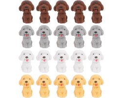 Leuke rubberen honden-gummen set voor kinderen - 20 stuks