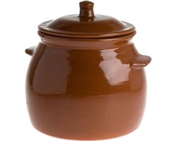 Leuke Spaanse ovenpot (stoofpot) met deksel (4 liter) . Om het gerecht in te bereiden , maar ook in te serveren. Staat leuk op tafel.