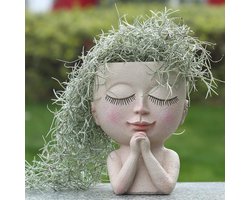 Leuke Succulente Plantenbak met Drainagegat - Kawaii Hoofd Ontwerp - Unieke Indoor en Outdoor Bloempot