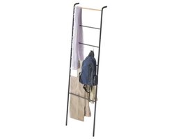 Leunende Ladder Hanger van Staal en Hout - Multifunctioneel en Modern Design