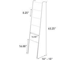 Leunende Ladder Hanger van Staal en Hout - Praktisch en Stijlvol voor Elke Kamer