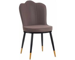 Leunstoel Paars Schelp Polyskin Staal (53 x 88 x 67 cm)