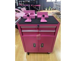 LEV - Tattoo Workstation - Roze - Tattoo Studio - Piercing Studio - Rolling workstation - Kast - Cabinet
