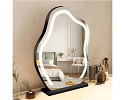 Levabe Make-up spiegel - Marmer Poot - 3 Standen - Led strip - Beauty - 48cm - Zwart