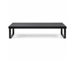 Levano Monitor Standaard 50 x 20 cm Zwart - Laptop Standaard - Bureau Organizer Hout - Monitor Verhoger - Beeldscherm Verhoger - Kantoorartikelen - Thuiswerken - Kantoor Benodigdheden - Schermverhoger - Thuiswerken Gadgets - Monitorplank