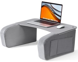 LEVANTU® Bedtafel - Laptoptafel - banktafel - Ontbijttafel - Laptopstandaard - Ergonomish- Grijs