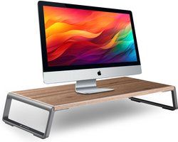 LEVANTU® Monitorstandaard - Monitor verhoger - Beeldscherm verhoger - Bureau organizer - Houtkleurig bruin