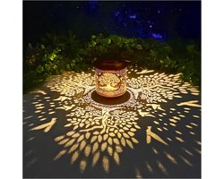 Levensboom Solar Lantaarn, Waterdichte Hangende Solar Lamp voor Buiten, Grote Boomvormige Cadeaulamp, Geschikt voor Zowel Mannen als Vrouwen, Metalen Versierde LED Lantaarn, Ideaal voor Terrassen, Tafelbladen, Paden, Tuinaanleg en Tuindecoratie