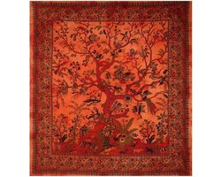 Levensboom Tapestry - Psychedelisch Wandtapijt van 100% Katoen voor Decoratie en Gebruik buitenshuis (76x102 cm)