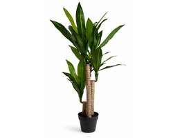 Levensechte Kunst Dracaena fragans 120 cm met pot - Kunstplant - Net echte Kamerplant - Groene Kunstplanten - Nep planten voor binnen - Kamer Decoratie - Nepplanten Kunst plant