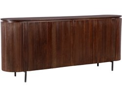 Lewis & Loft Dressoir Lena - Met 4 deuren - FSC®-gecertificeerd mangohout - Walnoot bruin