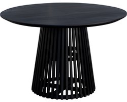 Lewis & Loft Eettafel Levi – Rond – FSC®-gecertificeerd mangohout – Ø120 cm – Zwart