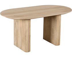 Lewis & Loft Eettafel Lynn - FSC®-gecertificeerd mangohout - Ovaal - 160x90 cm - Naturel