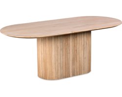 Lewis & Loft Eettafel Lynn – Ovaal – 200x90 cm – FSC®-gecertificeerd mangohout – Naturel