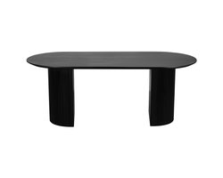Lewis & Loft Eettafel Lynn - Ovaal - FSC®-gecertificeerd mangohout - 200x90 cm - Zwart