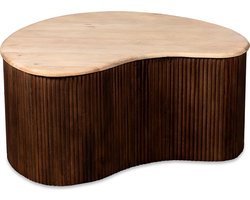 Lewis & Loft Salontafel Lena – Organische vorm – Maat L – FSC®-gecertificeerd mangohout – Bruin