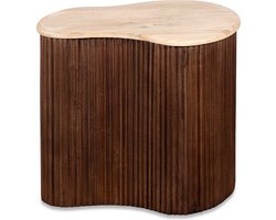 Lewis & Loft Salontafel Lena – Organische vorm – Maat S – FSC®-gecertificeerd mangohout – Bruin