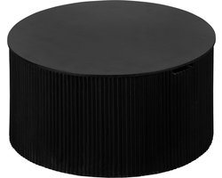 Lewis & Loft Salontafel Lonne - FSC® mangohout – Rond ⌀70 – Zwart