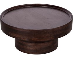 Lewis & Loft Salontafel Luus - FSC® mangohout - Rond ⌀80 cm - Walnoot bruin