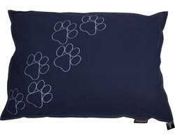 Lex & Max Hondenkussen Happy Feet Donkerblauw - 100 x 70cm