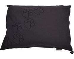 Lex & Max Hondenkussen Happy Feet Grijs - 100 x 70cm