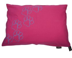 Lex & Max Hondenkussen Happy Feet Roze - 100 x 70cm