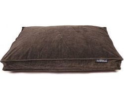 Lex & Max Royal Velvet - hondenkussen - Boxbed - Chocolate - 75x50cm