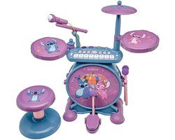 Lexibook - Disney Stitch - Compleet Drumstel met Lichteffecten & Stoel