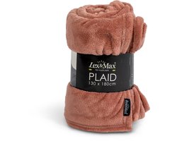 Lex&Max - Fleece plaid - 130x180cm - Pastelpeach
