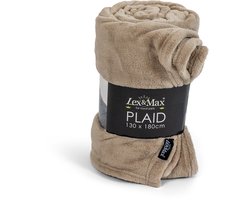Lex&Max - Fleece plaid - 130x180cm - Zand