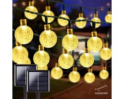 Lexorion Fairy - Solar Lichtsnoer - Buitenverlichting - Solar Tuinverlichting - Warm Wit - 100 LED - 12.5 meter - Buiten op Zonne Energie - Sfeerverlichting - IP65 Weerbestendig - Lichtslinger - LED Lampjes Slinger
